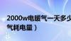 2000w电暖气一天多少钱电费（2000w电暖气耗电量）