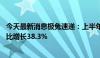 今天最新消息极兔速递：上半年累计包裹量110.15亿件，同比增长38.3%