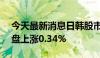 今天最新消息日韩股市高开 日经225指数开盘上涨0.34%