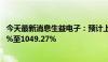 今天最新消息生益电子：预计上半年净利润同比增长876.88%至1049.27%