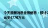 今天最新消息金桥信息：预计2024年上半年净亏损5770万元至4770万元