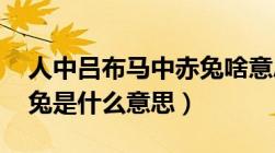 人中吕布马中赤兔啥意思（人中吕布 马中赤兔是什么意思）