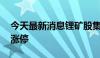 今天最新消息锂矿股集体拉升 西藏矿业触及涨停