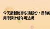 今天最新消息东瑞股份：目前建成产能约150万头 该产能利用率预计明年可达满