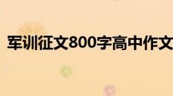 军训征文800字高中作文（军训征文800字）