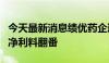 今天最新消息绩优药企逐渐显露　十多家中期净利料翻番