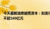 今天最新消息越秀资本：拟发行债券及资产证券化产品总额不超160亿元