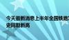 今天最新消息上半年全国铁路发送旅客突破20亿人次 创历史同期新高