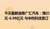 今天最新消息广汇汽车：预计2024年上半年净亏损5.33亿元-6.99亿元 与中钧科技签订《战略合作协议》