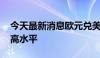 今天最新消息欧元兑美元上涨 接近四个月最高水平