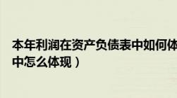 本年利润在资产负债表中如何体现（本年利润在资产负债表中怎么体现）