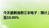 今天最新消息江丰电子：预计上半年净利润同比增长0.00%至10.00%