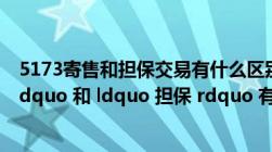 5173寄售和担保交易有什么区别（在5173里 ldquo 寄售 rdquo 和 ldquo 担保 rdquo 有啥不同 哪个更好）