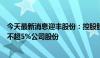 今天最新消息迎丰股份：控股股东和实控人拟协议转让合计不超5%公司股份