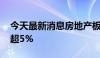 今天最新消息房地产板块盘初走强 大名城涨超5%