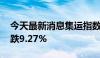 今天最新消息集运指数 欧线主力合约日内下跌9.27%