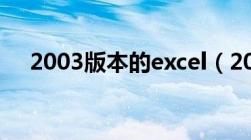 2003版本的excel（2003版excel下载）