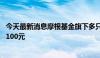 今天最新消息摩根基金旗下多只产品限制申购 单日申购限额100元