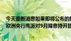 今天最新消息如果即将公布的数据证实通胀回落仍在进行，欧洲央行鹰派对9月降息持开放态度