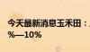 今天最新消息玉禾田：上半年净利同比预增0%—10%