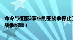 命令与征服3泰伯利亚战争停止工作（命令与征服3泰伯利亚战争秘籍）