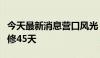 今天最新消息营口风光：营口厂区计划停产检修45天