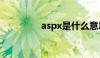 aspx是什么意思（aspx）