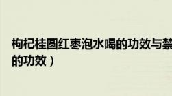 枸杞桂圆红枣泡水喝的功效与禁忌症（枸杞桂圆红枣泡水喝的功效）