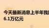 今天最新消息上半年我国批发和零售业增加值6.1万亿元