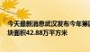 今天最新消息武汉发布今年第四批拟供地项目清单，4宗地块面积42.88万平方米