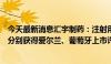 今天最新消息汇宇制药：注射用伏立康唑、唑来膦酸注射液分别获得爱尔兰、葡萄牙上市许可