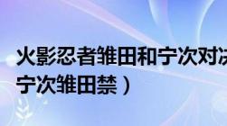 火影忍者雏田和宁次对决是多少集（火影忍者宁次雏田禁）