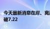 今天最新消息在岸、离岸人民币兑美元双双升破7.22