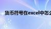 货币符号在excel中怎么输入（货币符号）