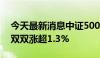 今天最新消息中证500指数、中证1000指数双双涨超1.3%