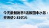 今天最新消息5连板国中水务：2023年年度确认北京汇源投资收益0.83亿元