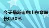 今天最新消息山东章鼓：上半年净利润同比增长0.30%