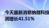 今天最新消息纳微科技：2024年半年度净利润增长41.51%