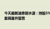 今天最新消息碧水源：持股5%以上股东、董事文剑平被立案调查并留置