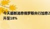 今天最新消息俄罗斯央行加息200个基点 将基准利率从16%升至18%