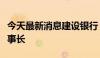 今天最新消息建设银行：张毅获核准担任副董事长