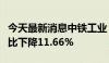 今天最新消息中铁工业：上半年新签合同额同比下降11.66%