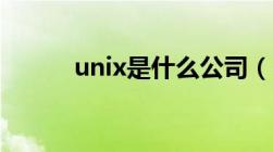 unix是什么公司（Unix是什么）