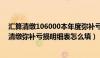 汇算清缴106000本年度弥补亏损数字怎么得出来的（汇算清缴弥补亏损明细表怎么填）