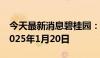 今天最新消息碧桂园：呈请聆讯现被延期至2025年1月20日