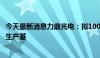 今天最新消息力鼎光电：拟1000万美元在马来西亚投资建设生产基