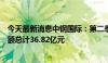 今天最新消息中钢国际：第二季度公司新签工程项目合同金额总计36.82亿元