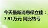 今天最新消息保立佳：上半年净利润亏损2367.91万元 同比转亏