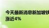 今天最新消息新加坡铁矿石指数期货09合约涨近4%