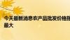 今天最新消息农产品批发价格指数上升0.33个点 大白菜升幅最大